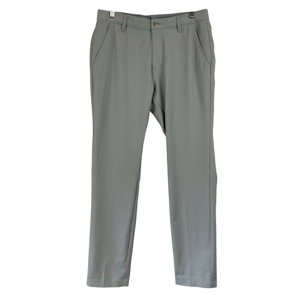 Adidas Gray Slim Golf Pants Size 30X30 Zip-Button Closure w/Pockets - Picture 1 of 7